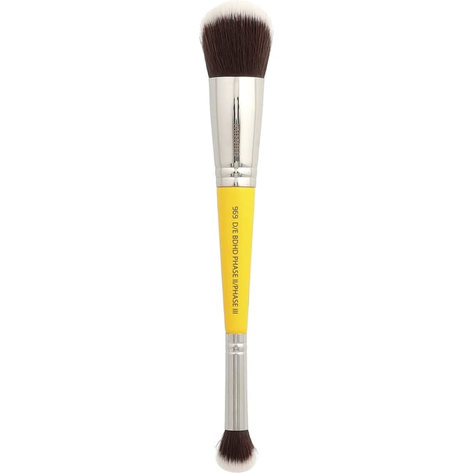 Bdellium Tools, Série Standard, Pinceau Double Embout, Visage 969, 1 Pinceau