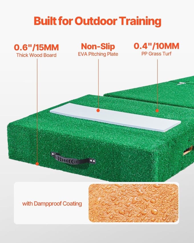 77 inch Pitching Mound Draagbare Pitcher Mound Honkbal Softbal Training