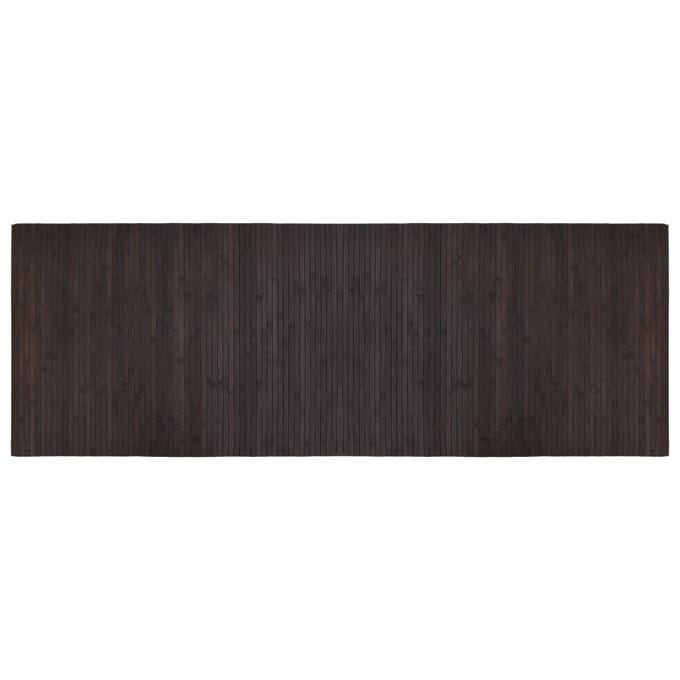 vidaXL - Vloerkleed - rechthoekig - 70x200 - cm - bamboe - donkerbruin