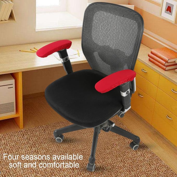 Een paar elastische, rekbare armleuninghoezen voor bureaustoelen, verwijderbare armleuningbeschermers voor computerstoelen red