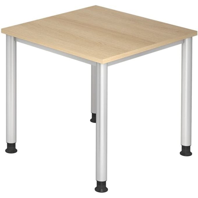 HILO 8 S | Bureau - 80 x 80 Eiken Tafelhoogte I In hoogte verstelbaar