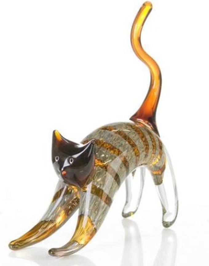 Glassculptuur kat glas handgemaakt 22c22c28