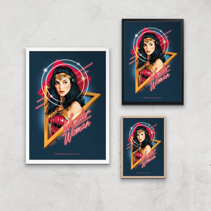 Wonder Woman Welcome To The 80s Giclee Art Print - A3 - White Frame