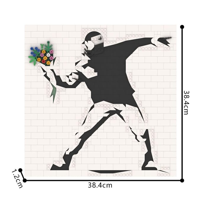 Gobricks MOC-223673 Banksy - Meisje met Ballon Bouwstenen Cadeau white