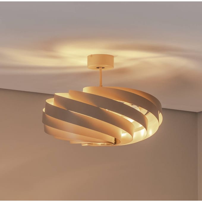 Euluna plafondlamp Vento, beige, Ø 60 cm