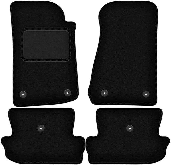 Zwarte velours vloermatten voor: Jeep Wrangler JL 4-deurs (2017-)