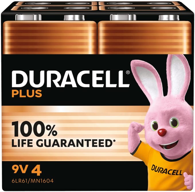 Duracell 9V Plus Power - 4 stuks