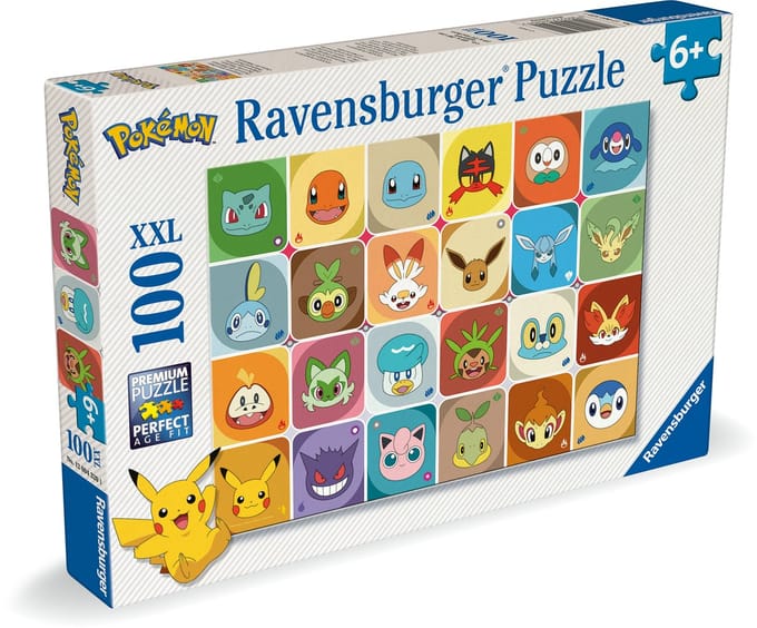 Ravensburger – Pokémon Gezichten – Kinderpuzzel – 100 XXL Stukjes