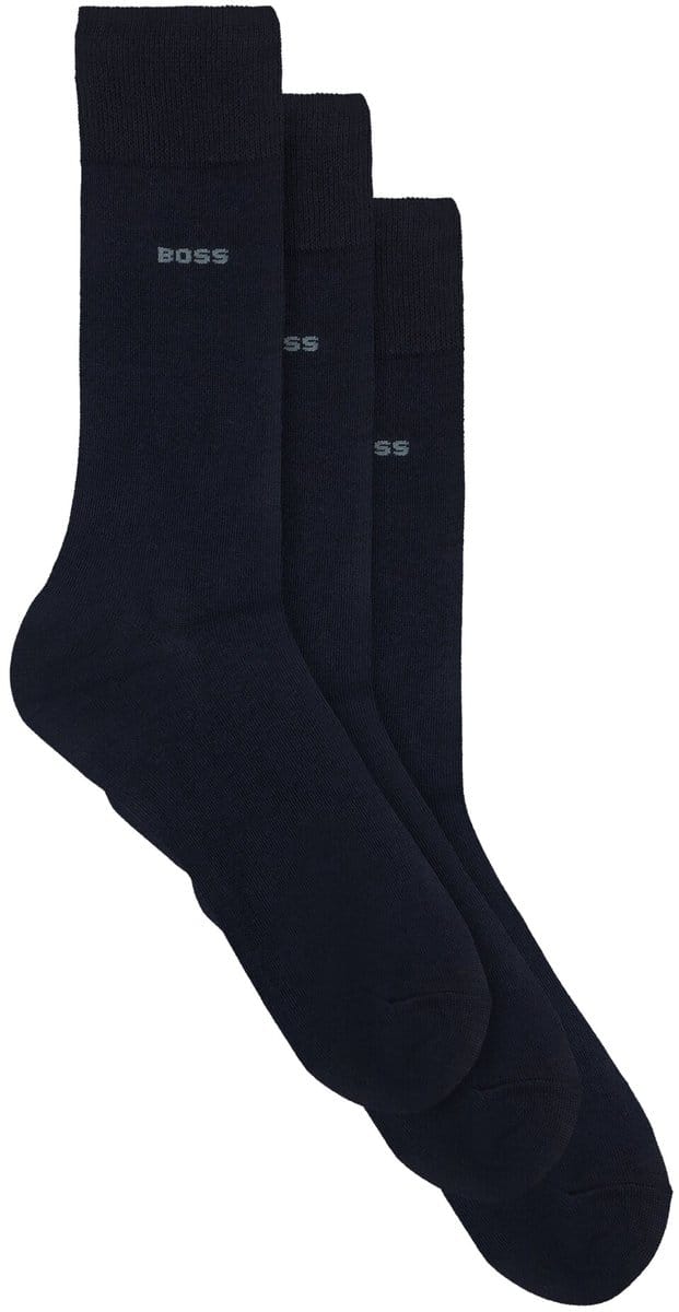 Hugo Boss heren BOSS 3P sokken uni blauw