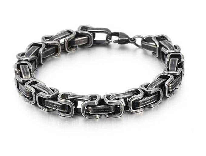 Donkere Konings Armband – Stalen Schakelarmband – Ø 8mm