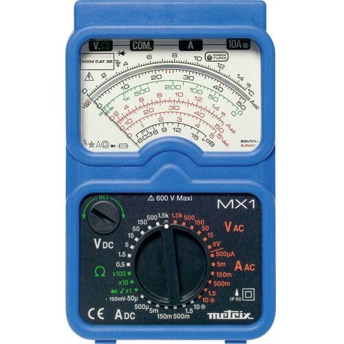 Metrix MX 1 Multimeter Analoog Spatdicht (IP54), Sproeidicht (IP65) CAT III 600 V