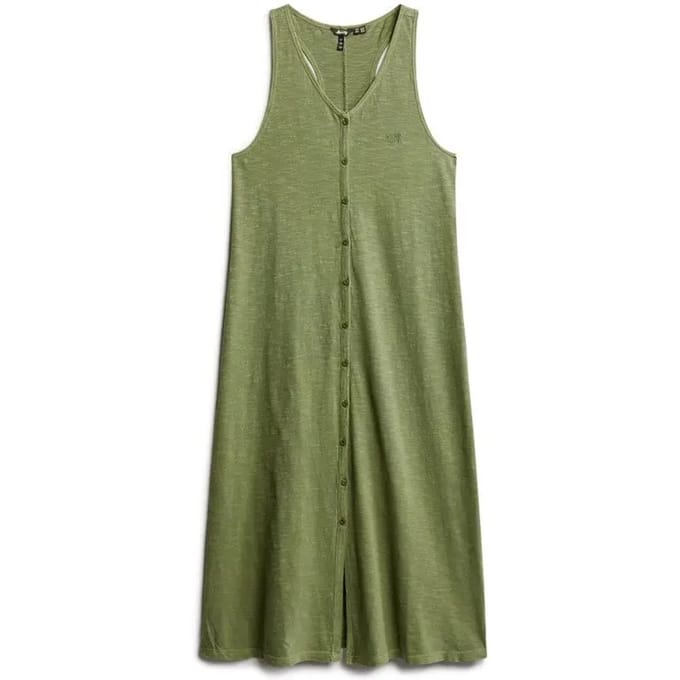 Superdry - Beach jersey midi-hemdjurk - Dames - Jurken