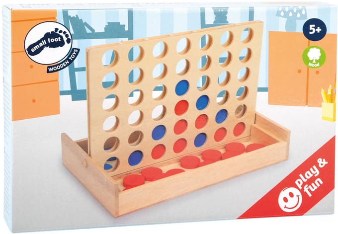Small Foot - Four in a Line Travel Game Wood