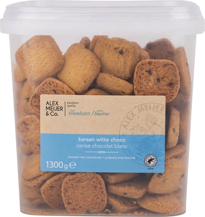 Alex Meijer Koekemmer witte chocolade kersen 1.3 kilo