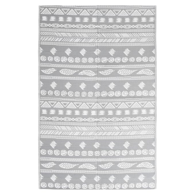 vidaXL - Buitenkleed - ARAKIL - 160x230 - cm - polypropeen - grijs