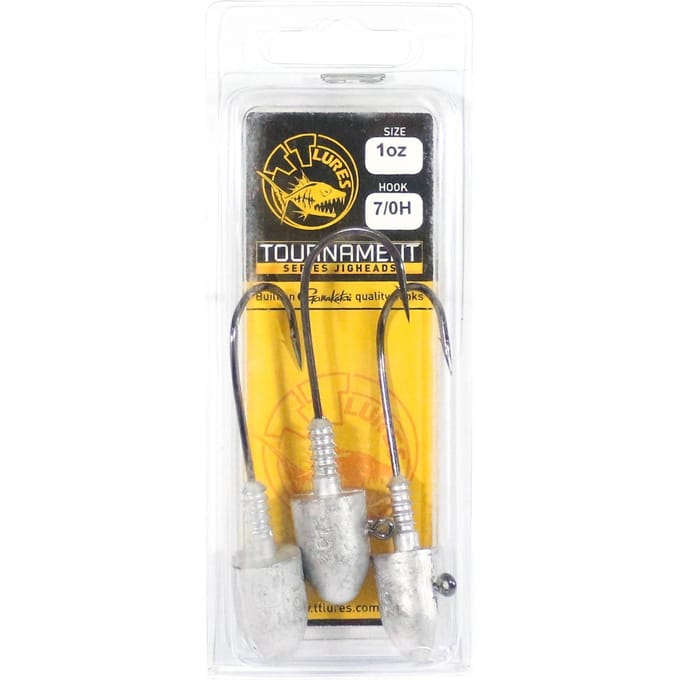 Tackle Tactics TT Tournament Tête plombée 1 oz 7/0 H 3/paquet (5842) yellow