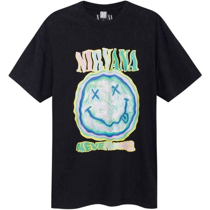 Nirvana T-shirt - Amplified Collection - Scribble - XS tot XL - voor Mannen - charcoal