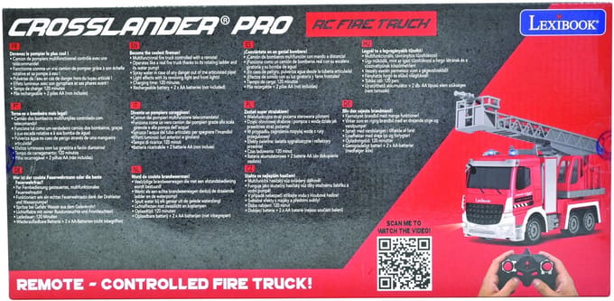 Crosslander PRO ® Radiogestuurde Brandweerwagen met licht en sounds effecten.