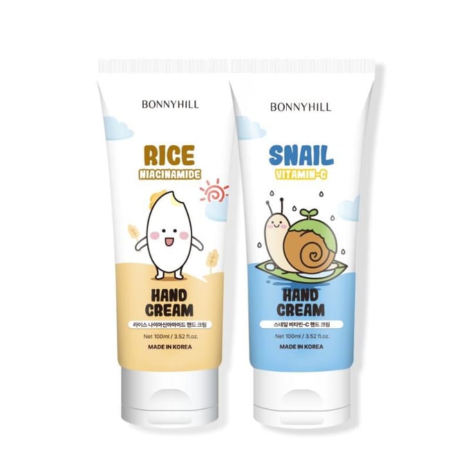 Bonnyhill Snail Vitamine-C Handcrème (100ml) / Rijst Niacinamide set (100ml) white