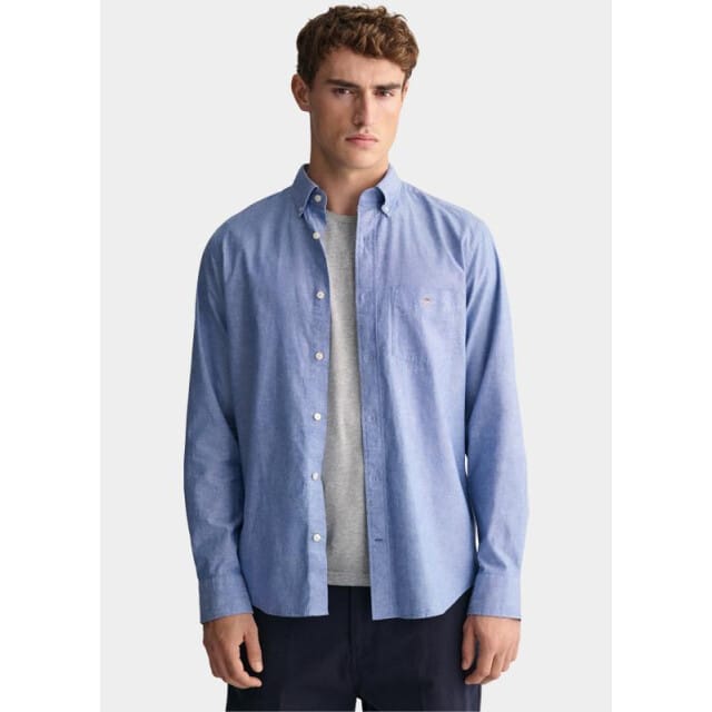 Gant Overhemd heren Blauw Regular Fit overhemd van kato 3240100/407