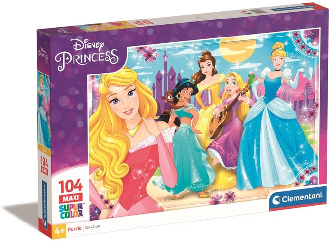 Clementoni - Puzzel - 104 Stukjes - Disney Princess - Maxi Puzzel - Vanaf 4 Jaar