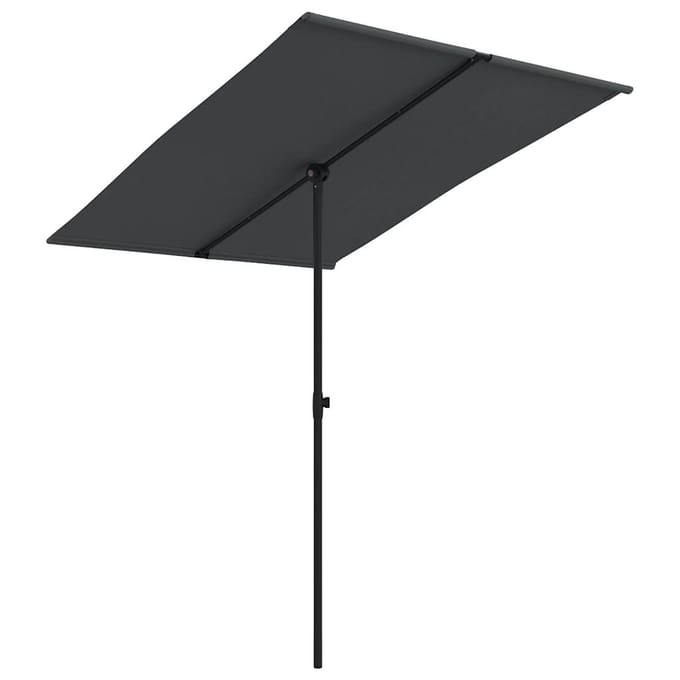 vidaXL - Parasol - met - aluminium - paal - 2x1,5 - m - zwart