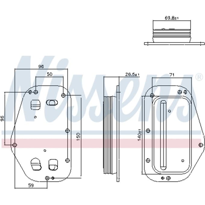 Olie radiator NISSENS 91360