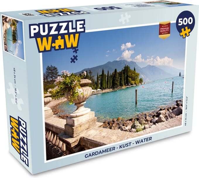 Puzzel Gardameer - Kust - Water - Legpuzzel - Puzzel 500 stukjes