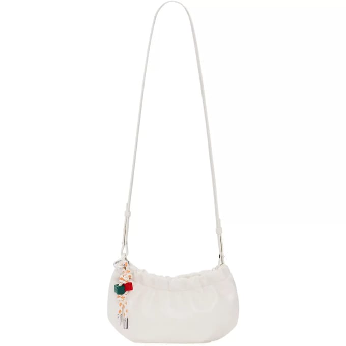 Desigual schoudertas Half Logo Raffia Waverly Phone Beige Crude crème