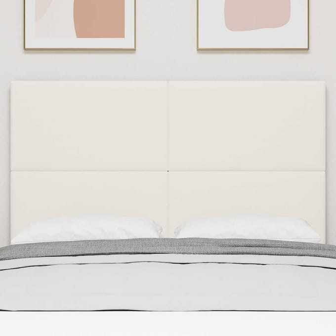 vidaXL - Hoofdbord - Crème - 160 - cm - Corduroy - stof