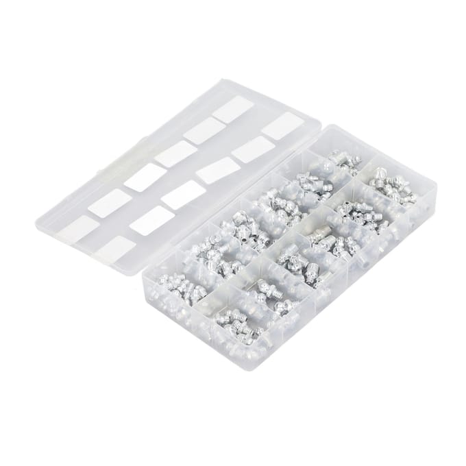 130 stuks Hydraulische Smeernippel 12 Soorten SAE Zerk Smeernippel Assortiment