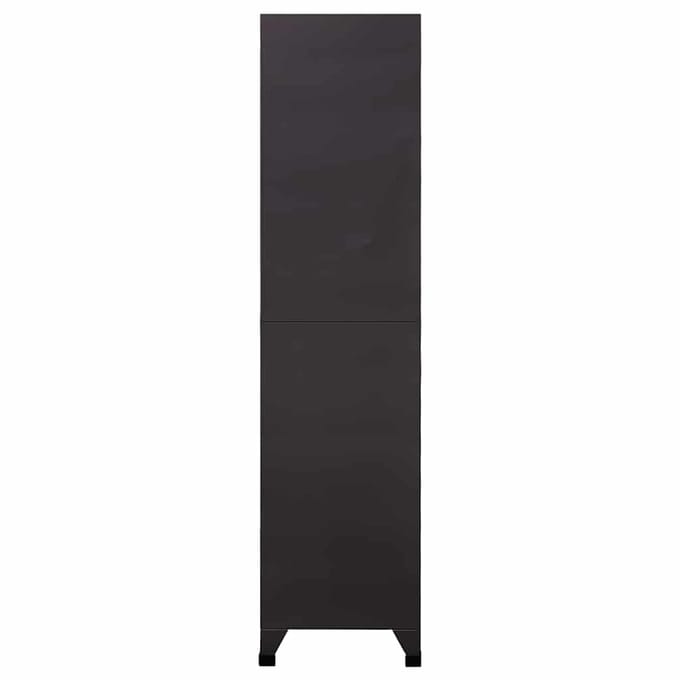 vidaXL - Lockerkast - 90x45x180 - cm - staal - antracietkleurig - en - rood