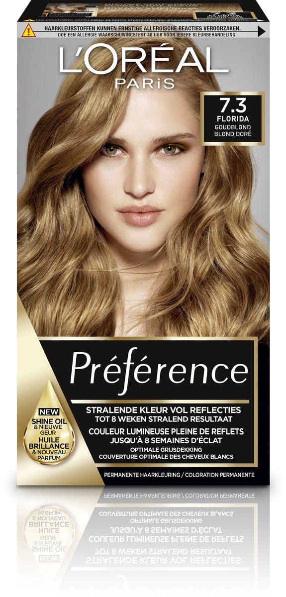 L'Oréal Paris Préférence Classic Goud Middenblond 7.3 - Permanente Haarkleuring