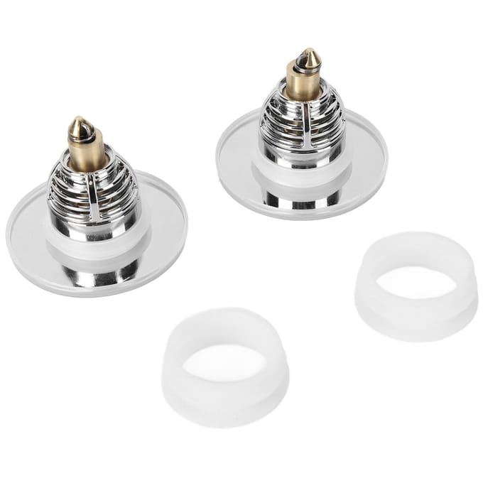 Lot de 2 bouchons de vidange pour lavabo de salle de bain white