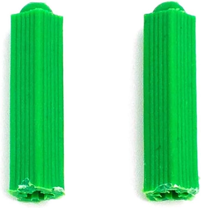 Schroeven en pluggen set - Pluggen M6 - Muurbevestiging - Groene expansiepluggen - M6 - Groen