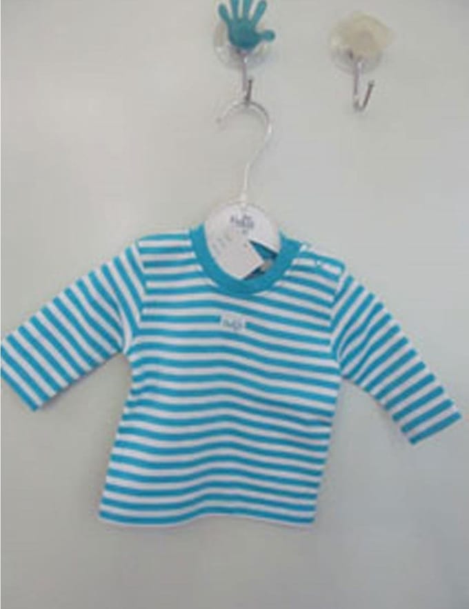 Feetje shirt streep aqua met wit maat 56