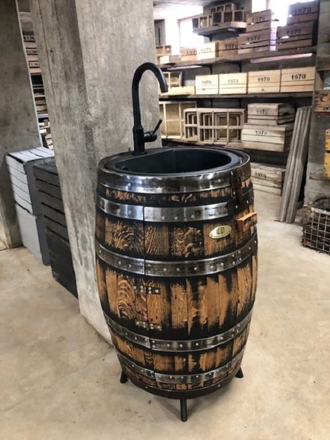 Wasvat Whisky Propre "Lowland" / Design Wasbak / Hout / Wastafel