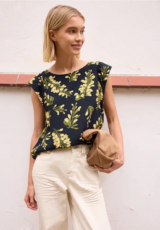 Blouse met ronde hals
