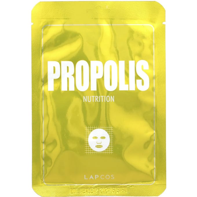 Lapcos, Masque de beauté en feuille de propolis, nourrissant, 1 feuille, 25 ml (0,84 once liquide) yellow