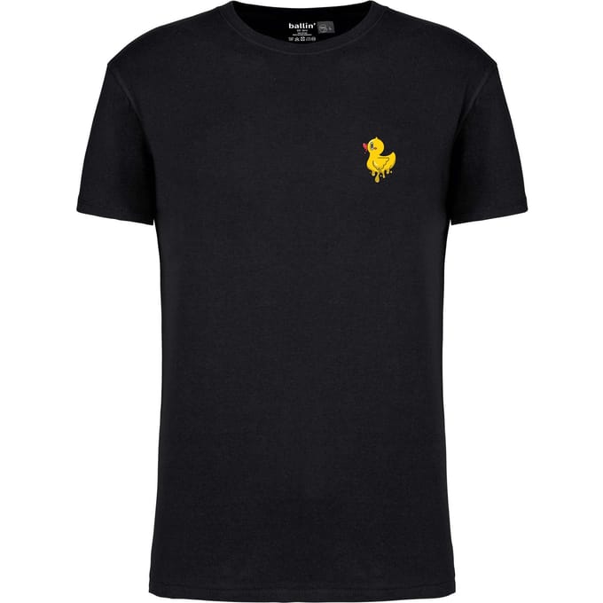 Heren Tee SS met Ballin Est. 2013 Backprint Duck Shirt Print - Zwart - Maat M