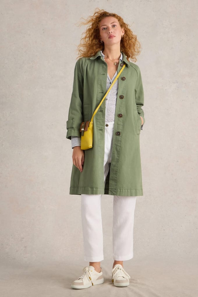 White Stuff Oakleigh Denim Coat Mid Green Taglia: 22 REGULAR | Giacche Outlet | Donna | Blu