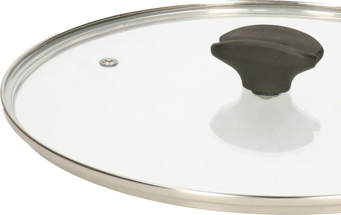 5Five universele pannendeksel voor pannen van 20 cm - glas - stoomgaatje - D21 x H6 cm