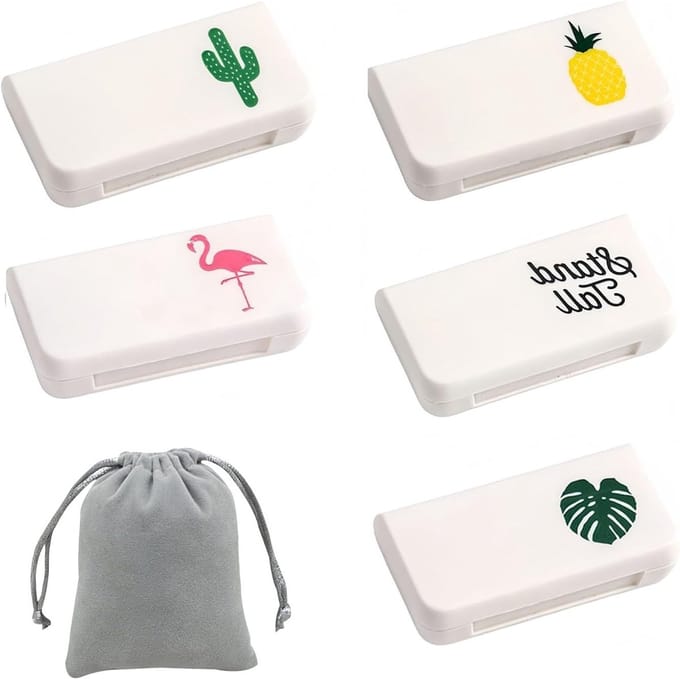 Set van 5 Kleine Pillendozen met 3 Compartimenten - Mini Tabletten Organizer voor Reizen, Vitaminen en Geneesmiddelen