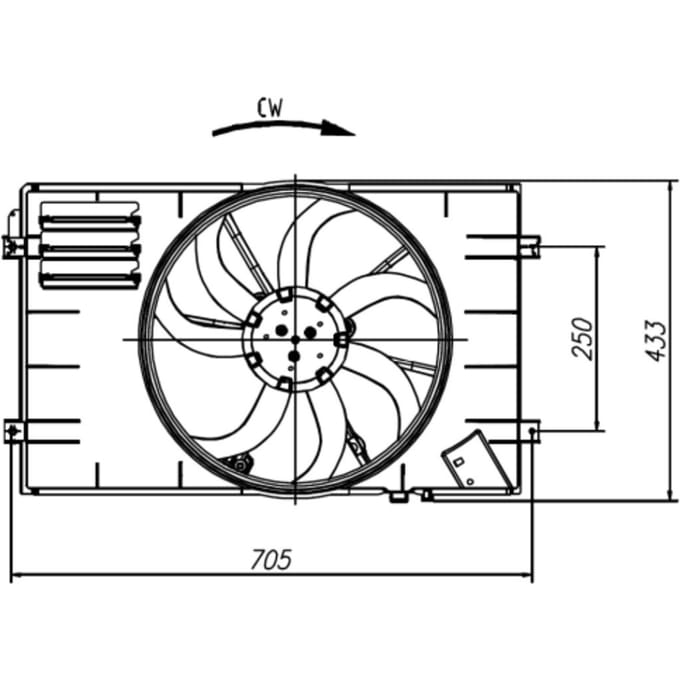 Koelventilatorwiel, motorkoeling NRF 47927