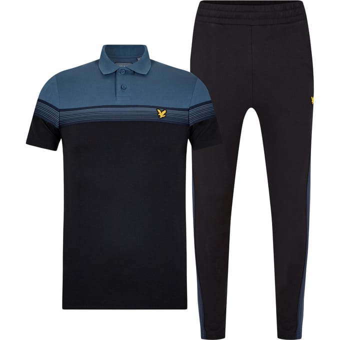 Lyle & Scott Heren Trainingspak Set (Verpakking van 2) (Lichtmarine)