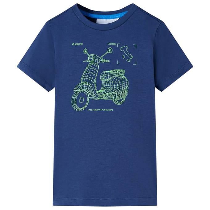 vidaXL - Kindershirt - 92 - donkerblauw