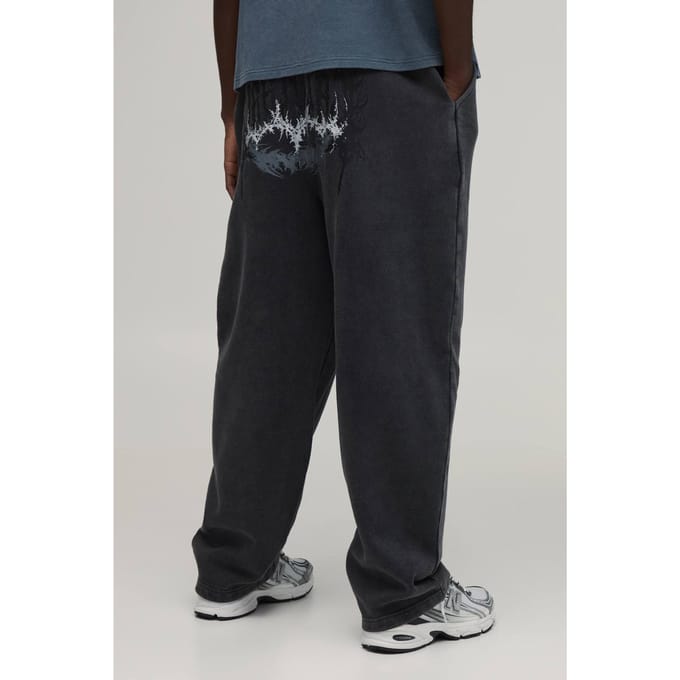 Balloon Fit Gothic Washed Joggingbroek | Washed Charcoal | Size Small