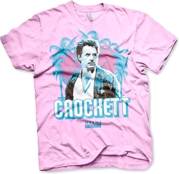 Miami Vice Crockett Palms T-shirt roze
