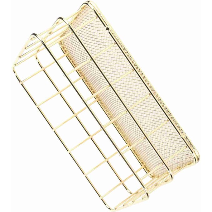 Gouden IJzeren Opbergmand Multifunctionele Draadgaas Desktop Opbergorganizer voor Thuis Type 2 beige