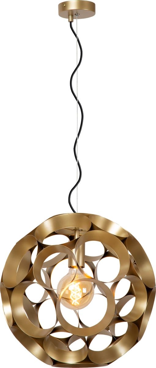 Lucide HANNELORE - Hanglamp - Ø 40 cm - 1xE27 - Mat Goud / Messing